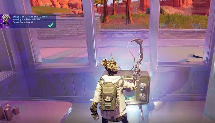 Fortnite Chapter 3 Season 4- How to Complete Bytes Quest to Tune TV (Second Time)