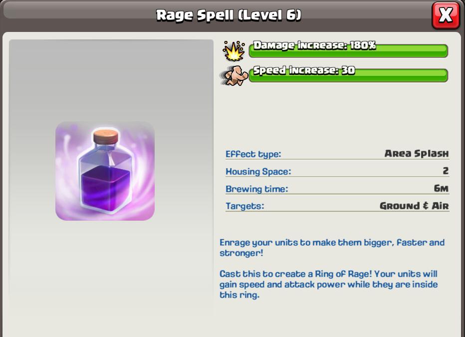What Unit Works Best with Rage Spell in Clash of Clans?