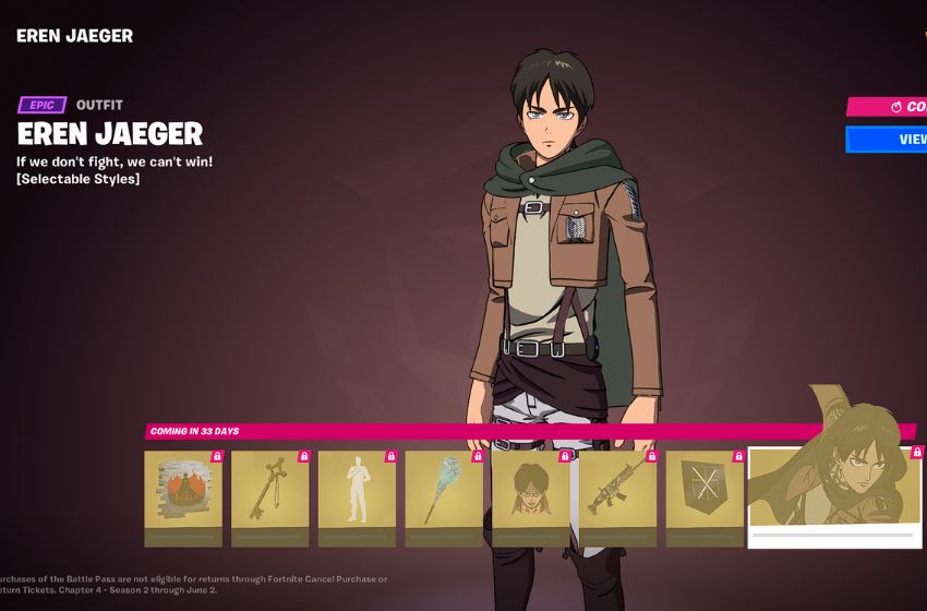Eren Yeager Outfit in Fortnite Chapter 4 Season 2- How to Get