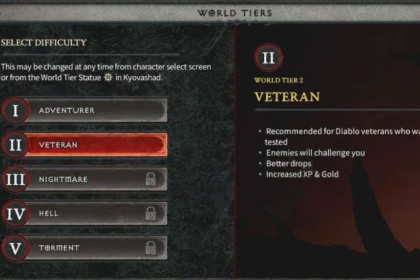 What is World Tier in Diablo 4? How to Increase World Tier