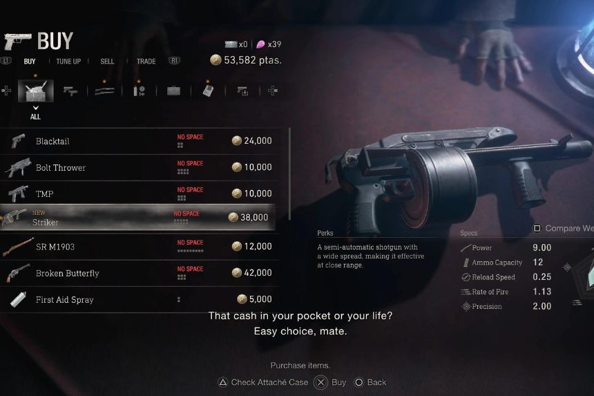 Striker Shotgun Qualities and Defects in Resident Evil 4 Remake- Shall I use It