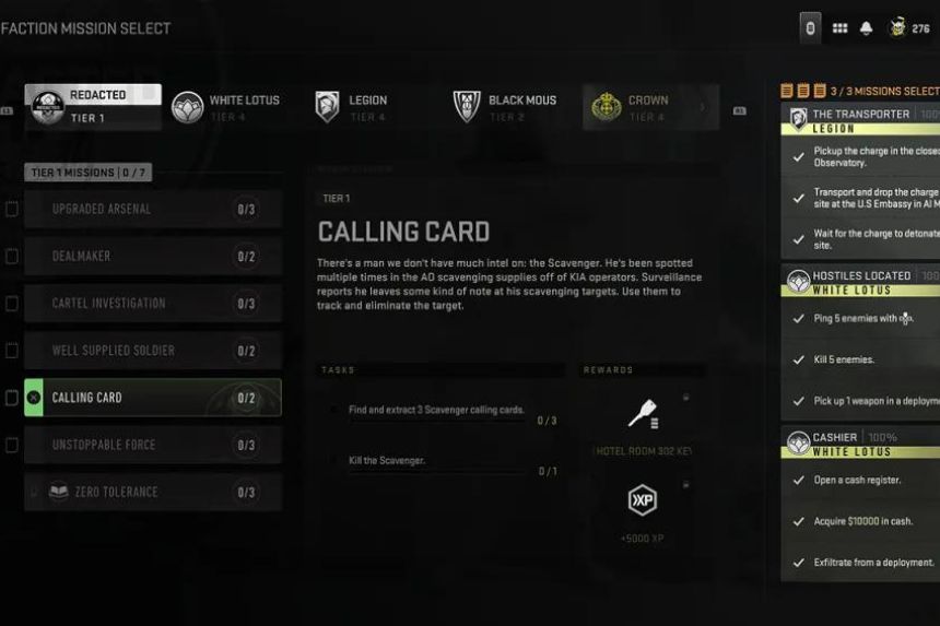 Where to Find Warzone 2 DMZ Scavenger Calling Cards QM Games