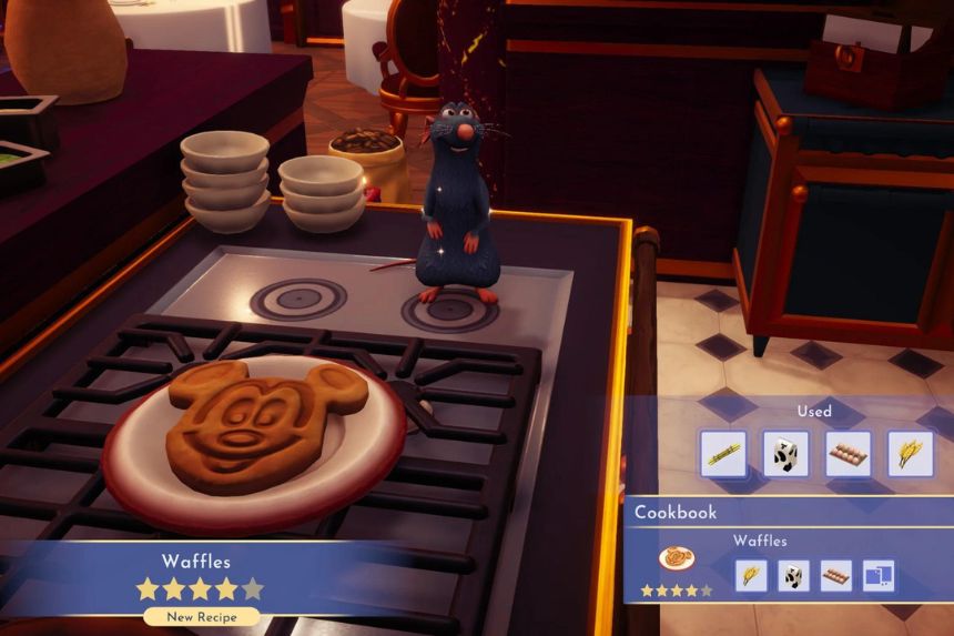 Waffle Making Process in Disney Dreamlight Valley- How to Do