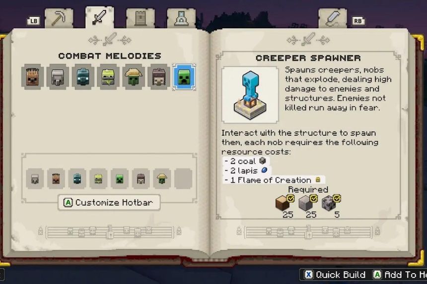 How to Recruit Creepers in Your Party in Minecraft Legends? Explain