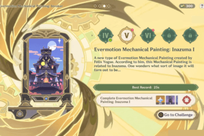 Genshin Impact 3.7 Inazuma Evermotion Mechanical Painting Puzzle Solution