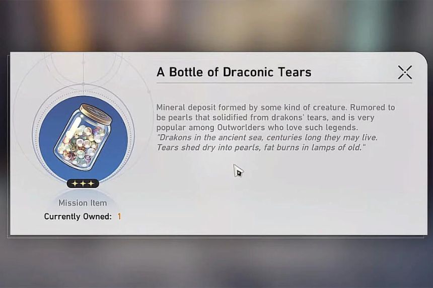 Bottle of Draconic Tears Location in Honkai Star Rail- How to Get