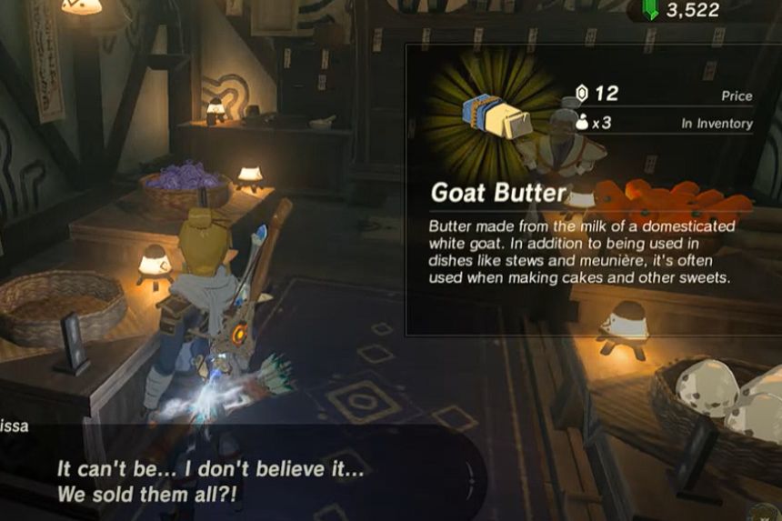 Goat Butter Location in Zelda: Tears of the Kingdom- How to Find