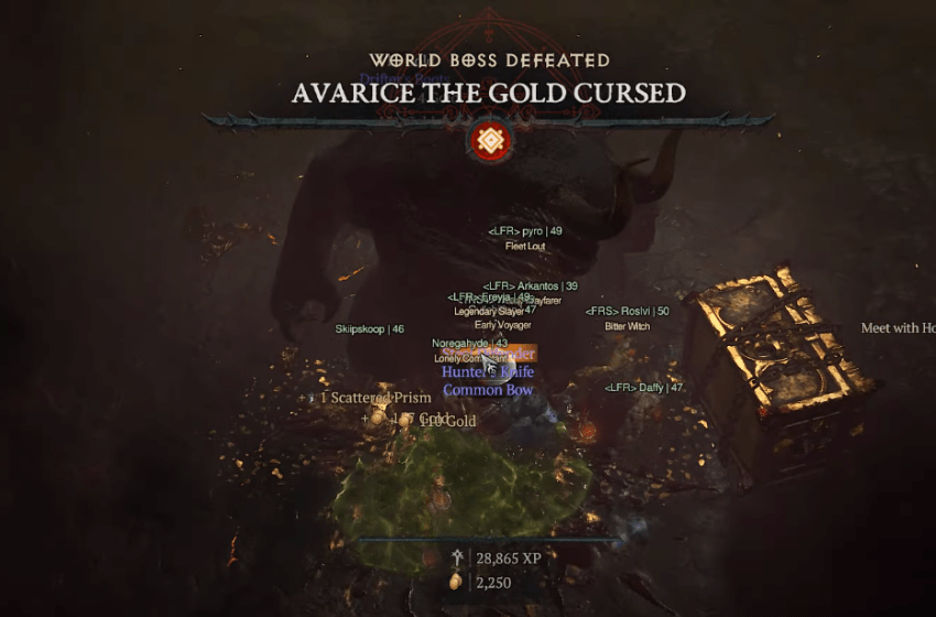 Diablo 4 Avarice World Boss Spawn Time Schedule, Location, and How to Beat