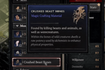Diablo 4 - Best Crushed Beast Bones Farming Guide