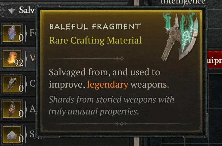 Diablo 4 - How To Get and Use Baleful Fragments