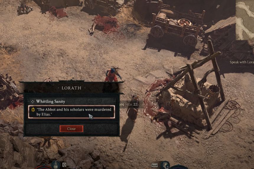 Diablo 4 Whittling Sanity Quest Help Lorath Search for Clues in the Carver's House