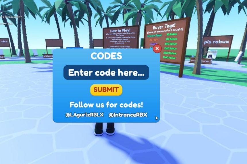 Every Working Codes for Roblox Starving Artists (June 2023)- How to Redeem