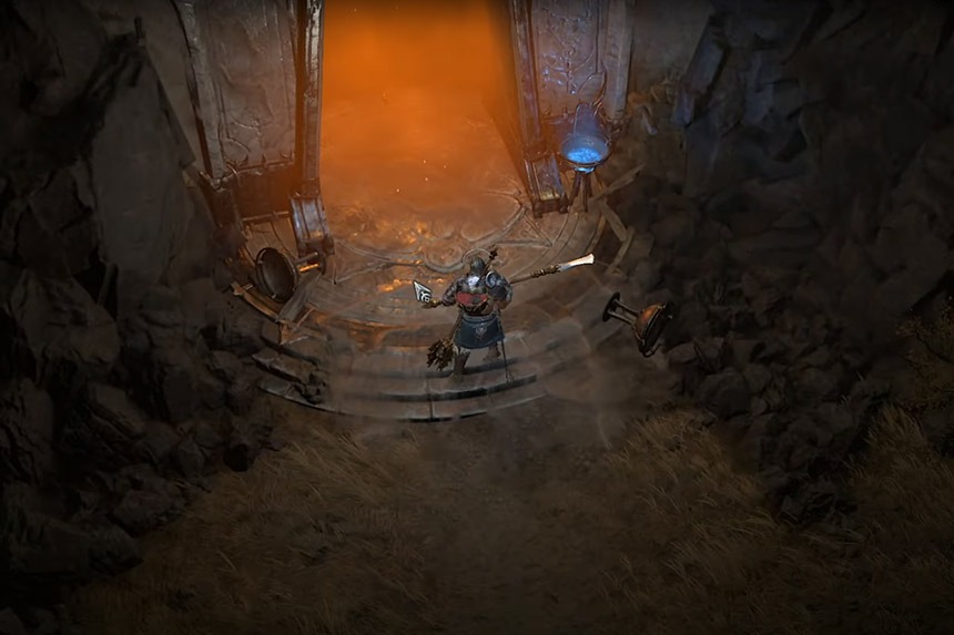 Sealed Archives dungeon location in Diablo 4 (Aspect of Mending Stone)