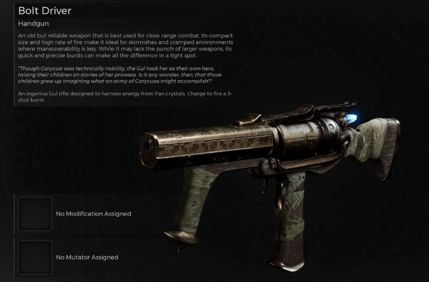 Remnant 2 - How to Get Bolt Driver Handgun .