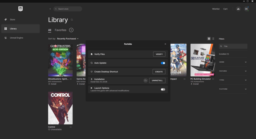 How to Verify and Repair Game Files on Epic Games Store