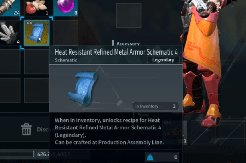 Palworld - How to Get Legendary Heat Resistant Refined Metal Armor Schematic 4