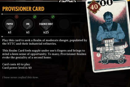 How to Unlock the Provisioner Major Card in Nightingale