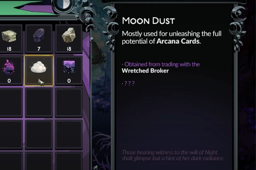 How to Get Moon Dust in Hades 2