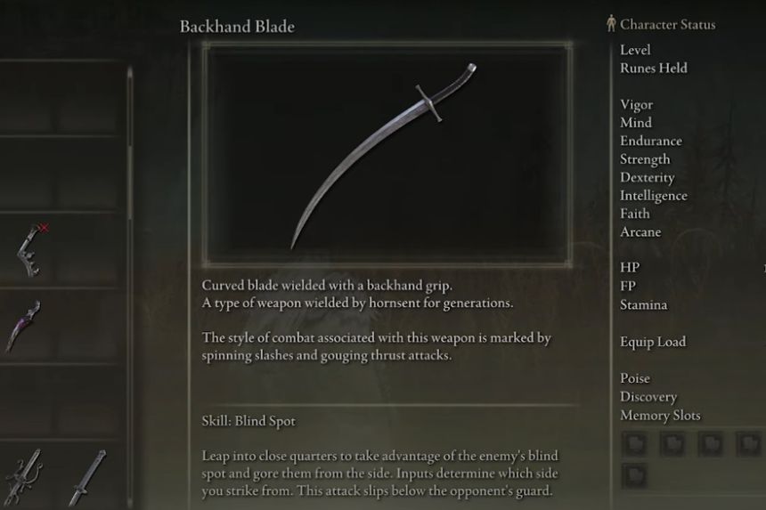 Backhand Blade Location in Elden Ring Shadow of the Erdtree