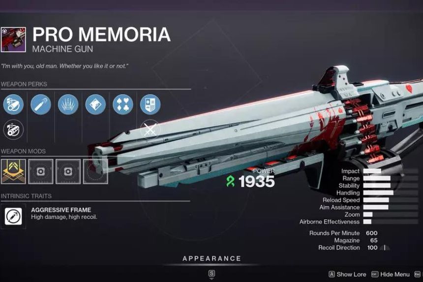 How To Get Pro Memoria In Destiny 2 And God Roll – Qm Games