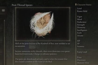 Pest Thread Spears Incantation Location Elden Ring Shadow of the Erdtree