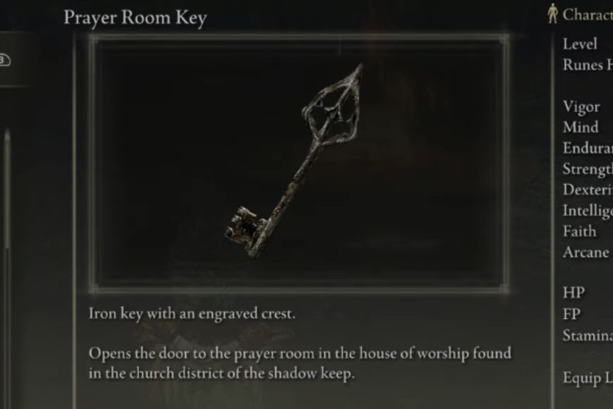 Where to use Prayer Room Key in Elden Ring Shadow of the Erdtree