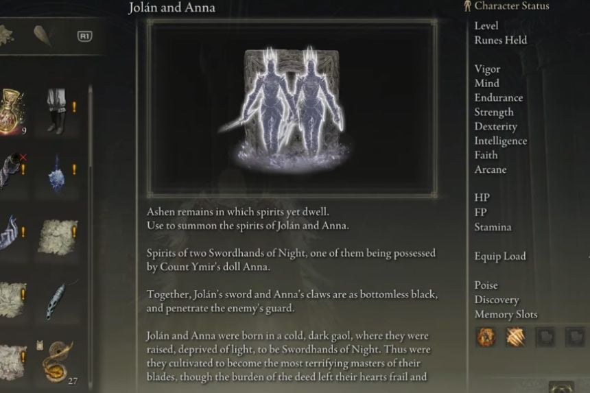 How to Get Jolan and Anna Spirit Ash Elden Ring Shadow of the Erdtree