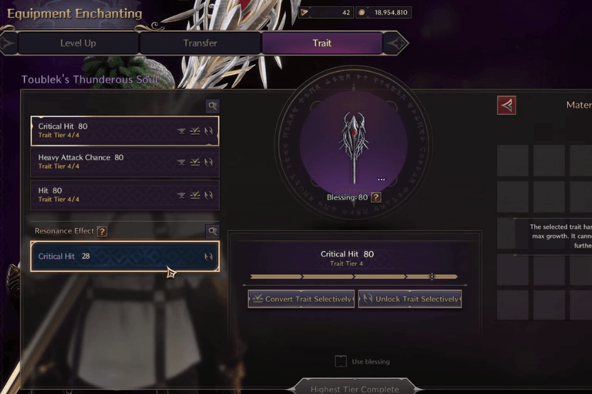 Throne and Liberty Gear Traits Explained - How to Unlock and Upgrade Traits