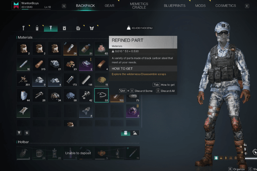 Once Human Refined Parts Location (Way of Winter)