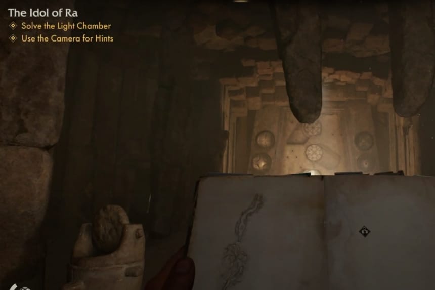 Light Chamber Solution in The Idol of Ra in Indiana Jones Game